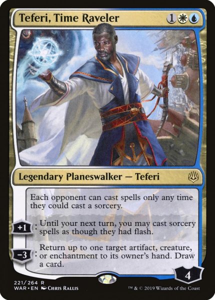 画像1: 【Foil】《時を解す者、テフェリー/Teferi, Time Raveler》[WAR] (1)