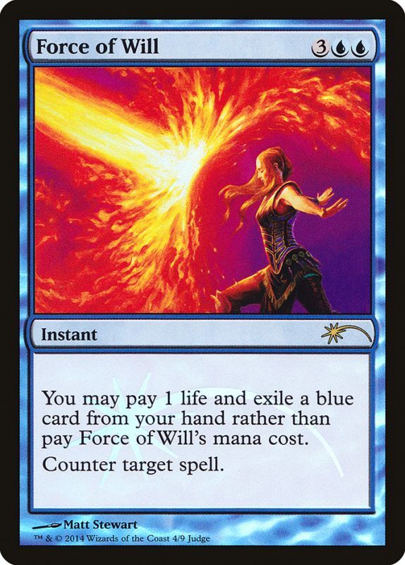 Foil】《意志の力/Force of Will》 (ジャッジ褒賞)[流星マーク] 青R 